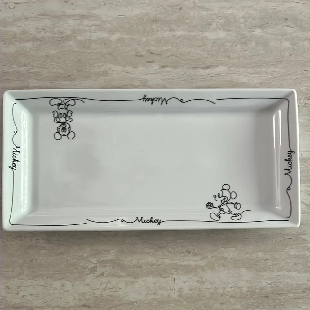 Mickey Mouse White Rectangular Tray